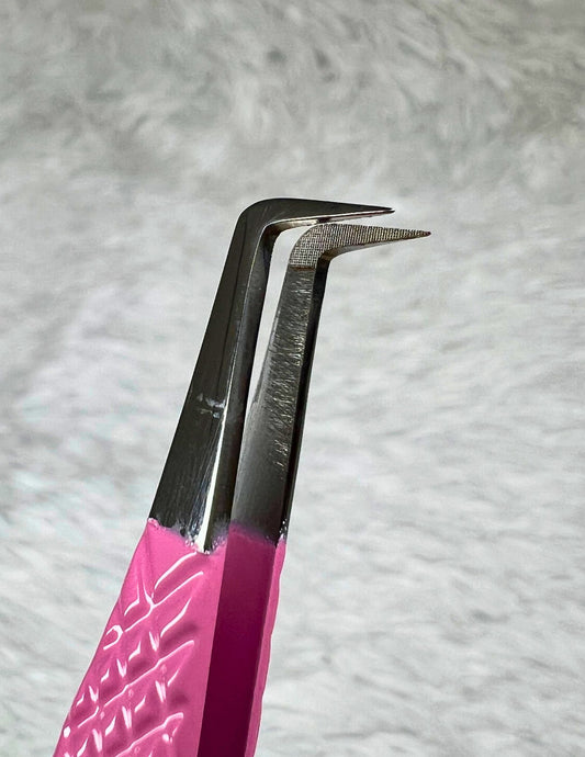 90 Degree Volume Tweezer Fiber Tip -Barbie Pink