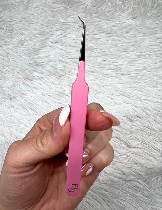 45 Degree Volume/Iso Tweezer Fiber Tip - Barbie Pink