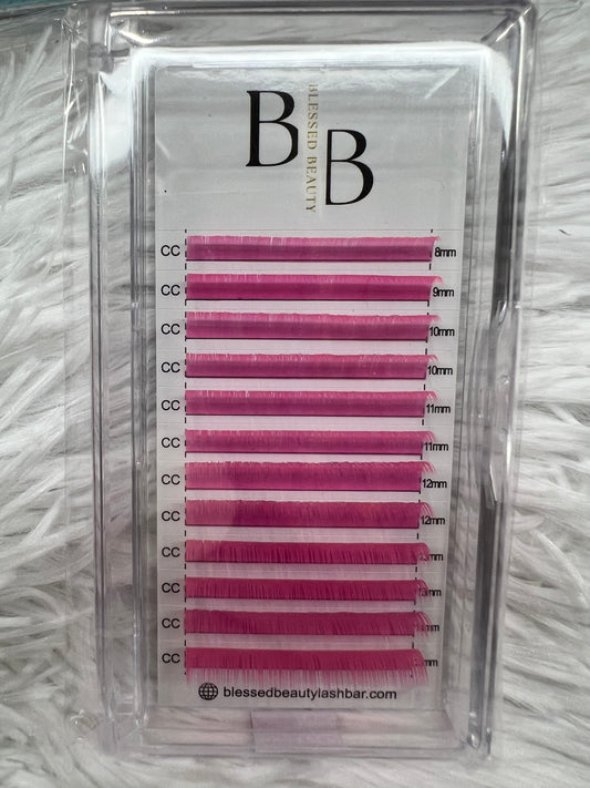 Neon Pink Lash Extensions