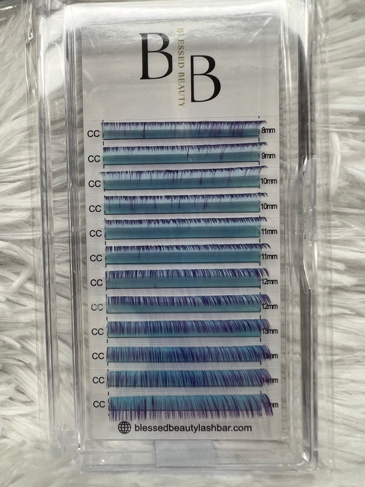 Purple to Blue Ombré Lash Extensions