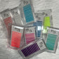 Neon Orange Pink Lash Extensions